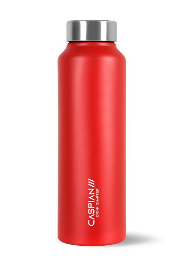 CASPIAN /// Astra Stainless Steel Water Bottle 1 ltr (Litre) for Fridge, Home, Office, School, Gym-Ideal for Adults, Men, Women, Kids, Boys, Girls-1000ml Leakproof, Rust free, Eco-Friendly, Scarlet - Image 1